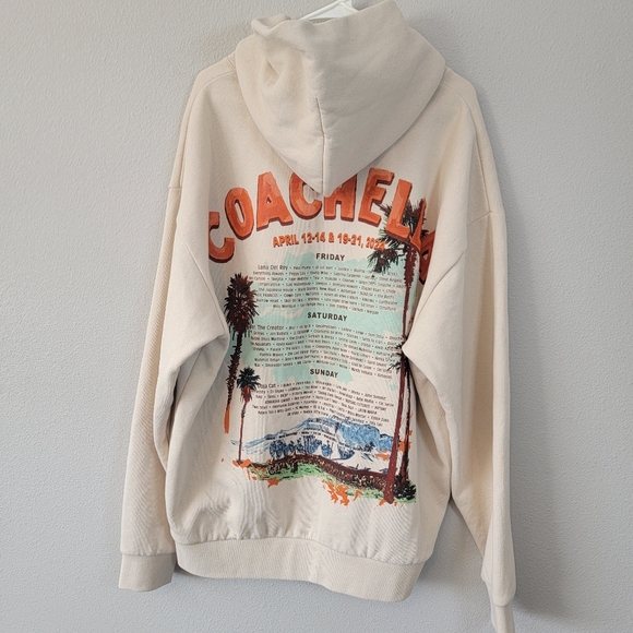 Coachella 2024 Hoodie Cream Size XL - Picture 2 of 3